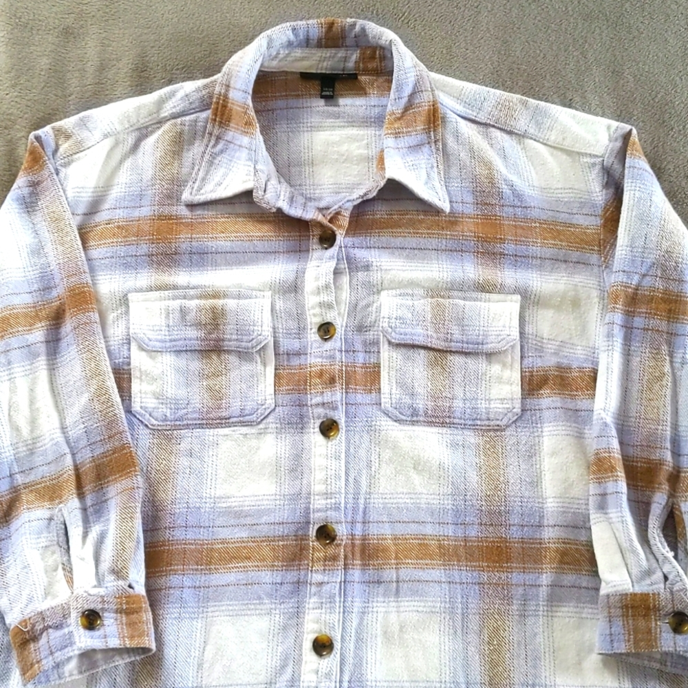 Lane Bryant Flannel Shacket Plaid Size 18/20